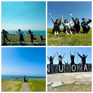 入道崎灯台でパシャ